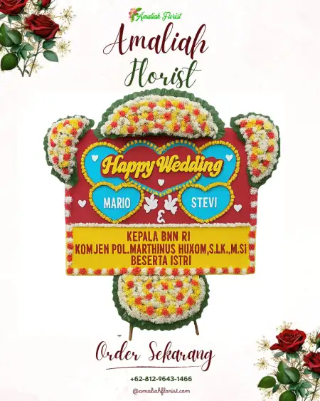 Papan Bunga Pernikahan Way Ngison